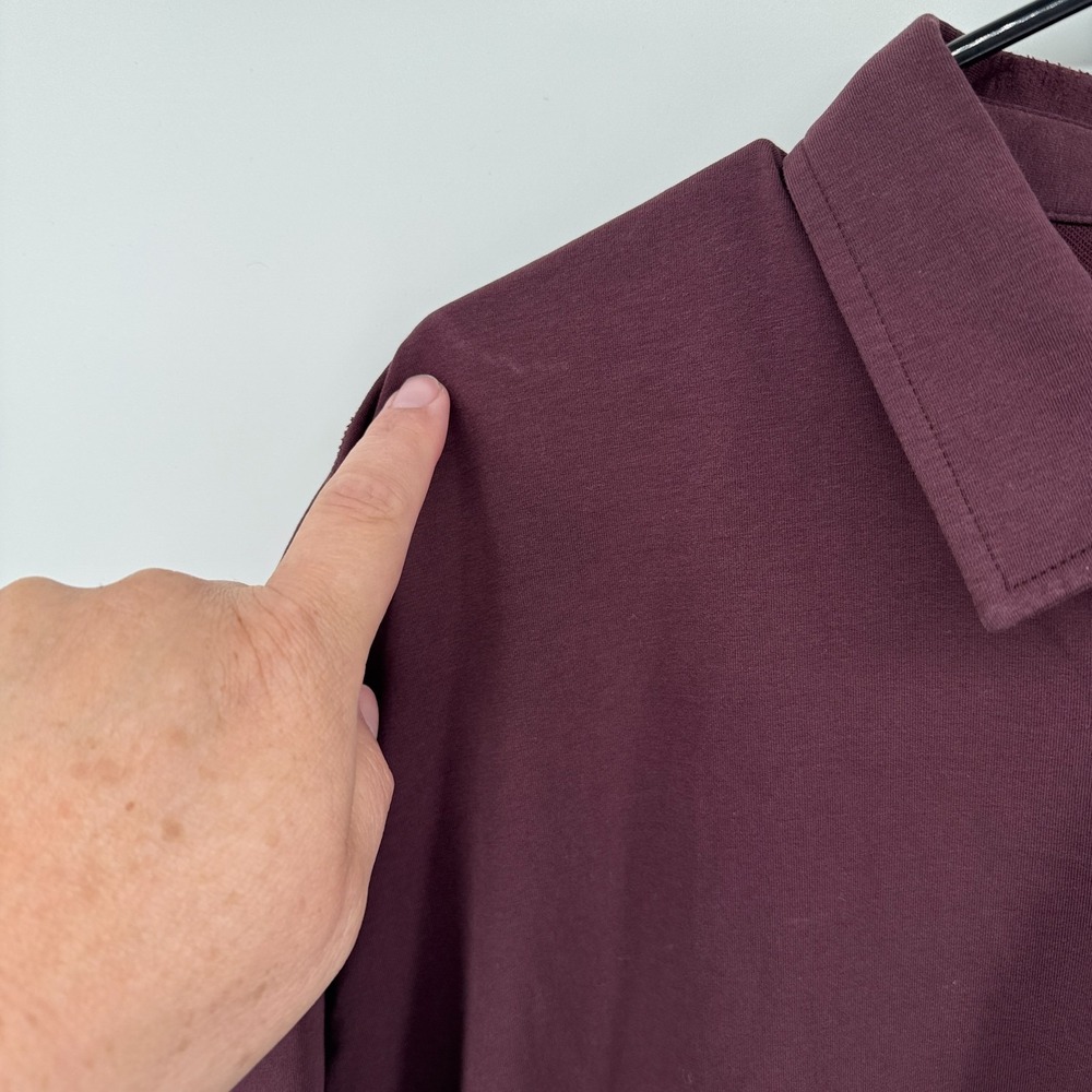 BYLT Premium Basics LUX Polo Shirt XXL Maroon Stretch Performance Casual Golf - Picture 4 of 10